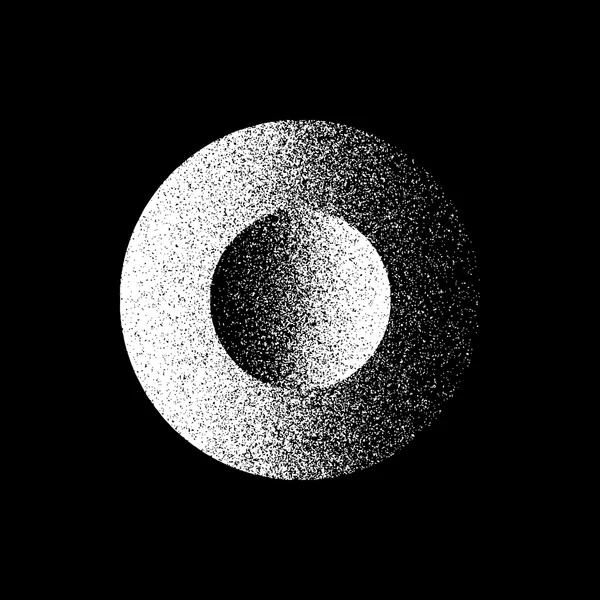 Badge cercle abstrait blanc — Image vectorielle