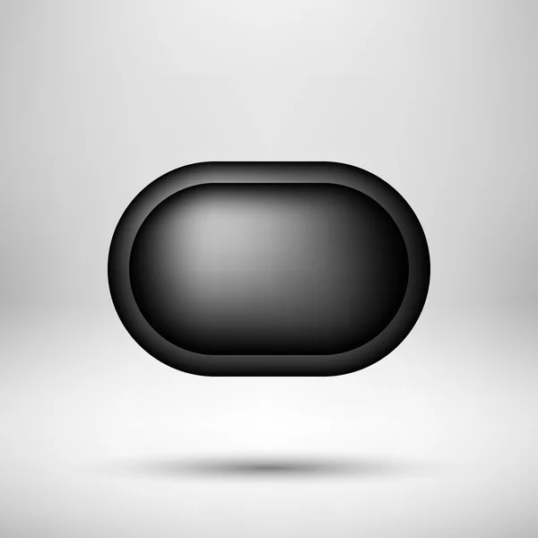 Black Abstract Bubble Badge — Stock Vector