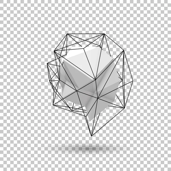 白の抽象的な多角形 — ストックベクタ