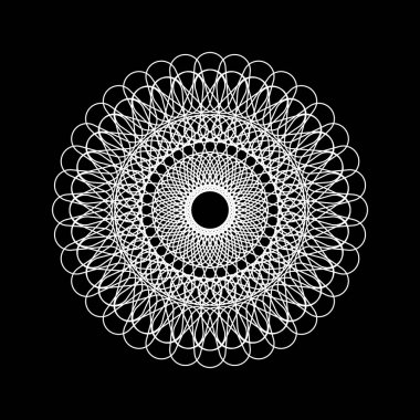 Beyaz soyut fraktal şekli