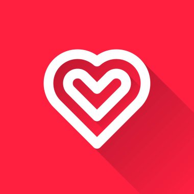 beyaz soyut kalp işareti