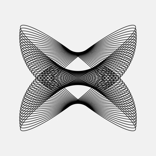 Чорна абстрактна форма фракталу — стоковий вектор