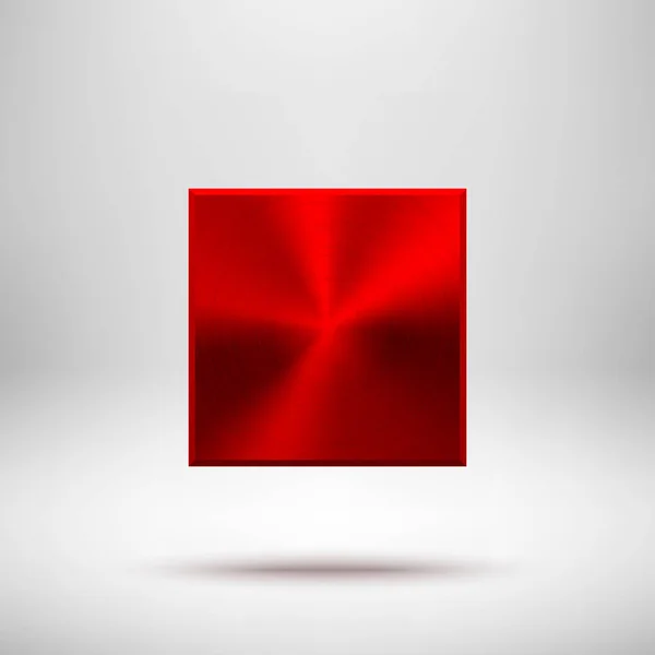 Röd abstrakt Rhombic knappen mall — Stock vektor
