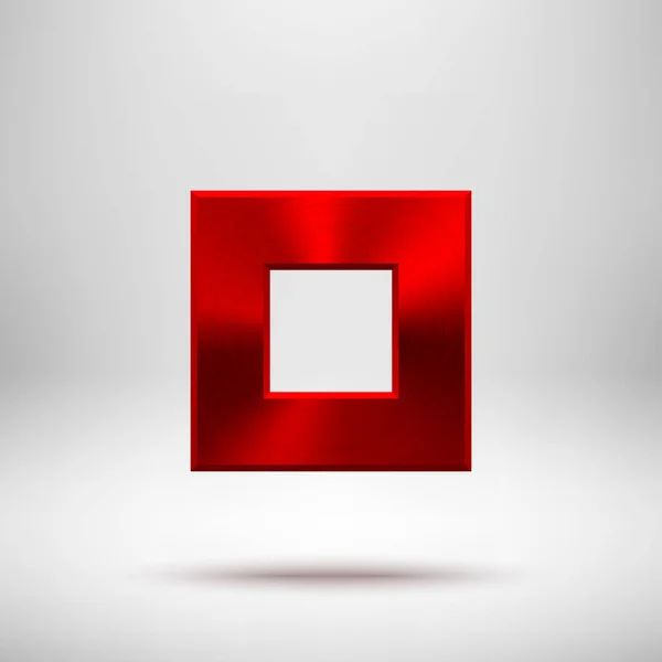 Modèle de bouton lobe abstrait rouge — Image vectorielle