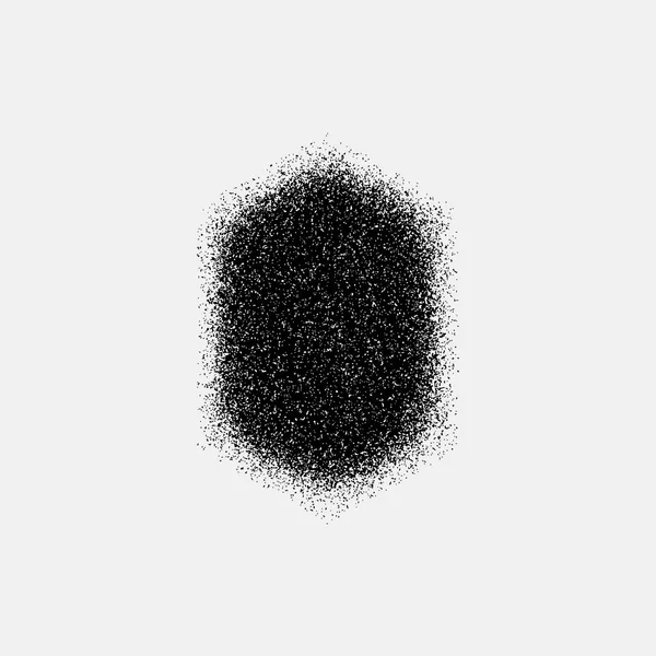 Badge géométrique noir abstrait technologie — Image vectorielle