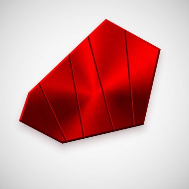 Kırmızı soyut geometrik düğme şablonu