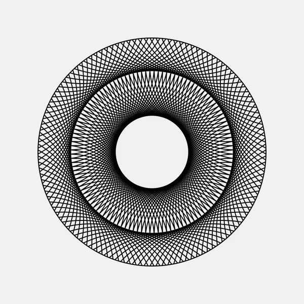 黒の抽象的なフラクタル図形 — ストックベクタ