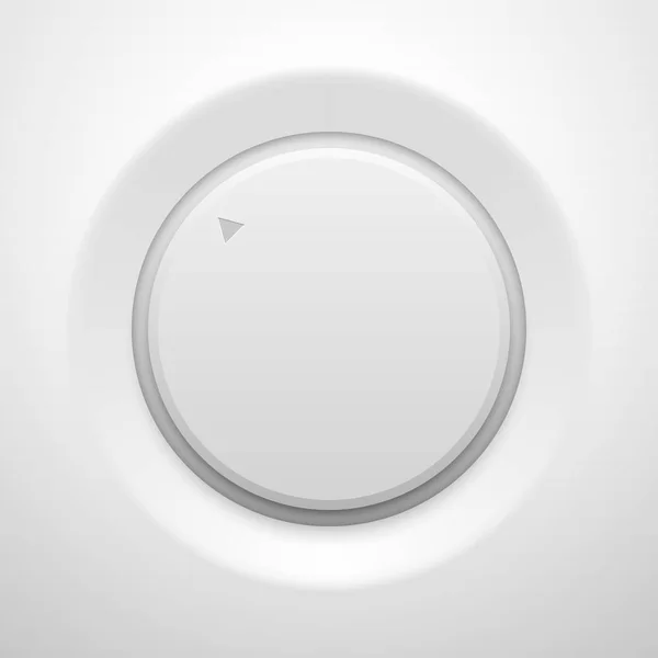 Κουμπί μουσική τεχνολογία λευκό — Διανυσματικό Αρχείο