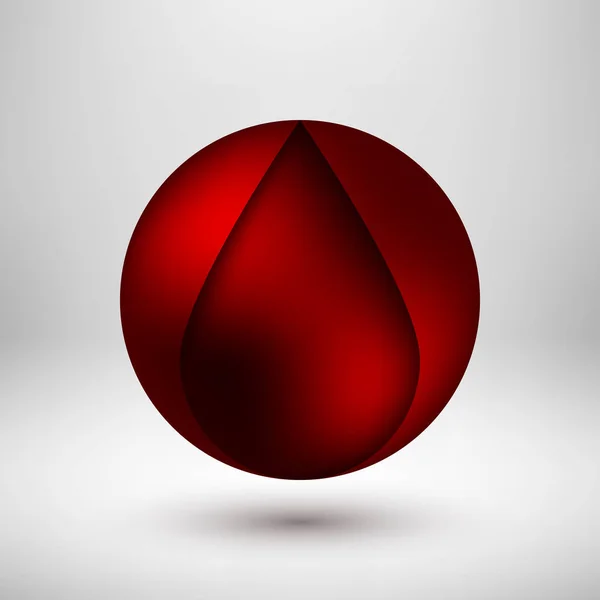 Piros absztrakt buborék jelvény — Stock Vector