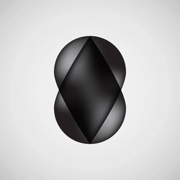 Černé bublině ikony odznak s světlé pozadí — Stockový vektor