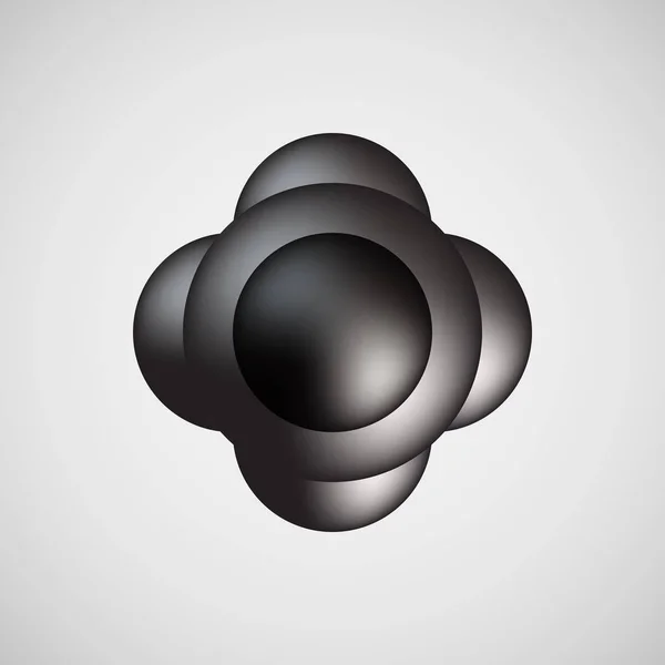 Чорний міхура піктограму значок з світлому фоні — стоковий вектор