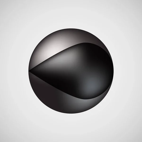 Insignia de icono de burbuja negra con fondo claro — Archivo Imágenes Vectoriales