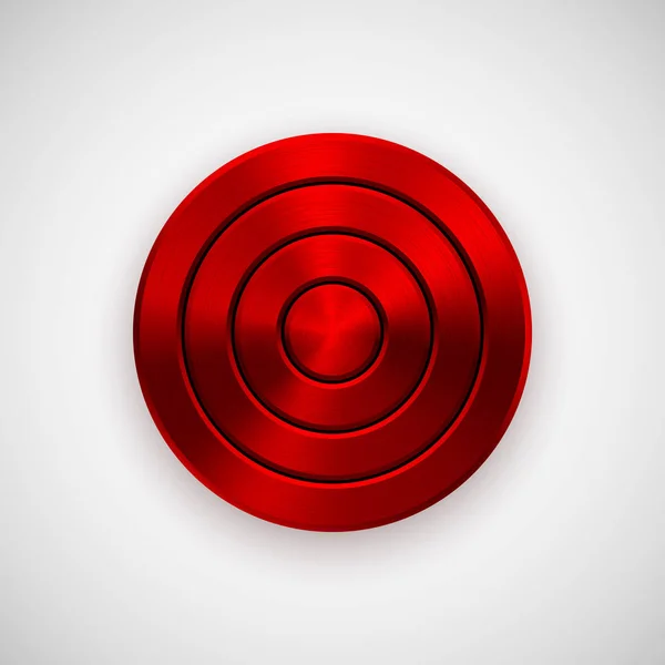 Badge en métal Red Technology Circle — Image vectorielle