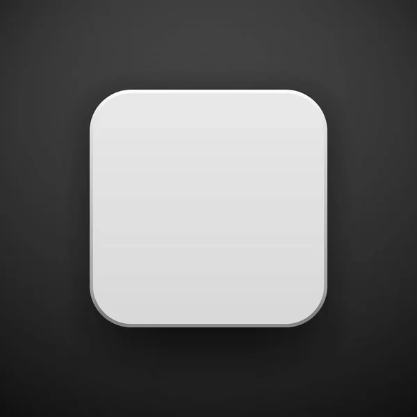 Fehér üres App ikon gomb sablon — Stock Vector