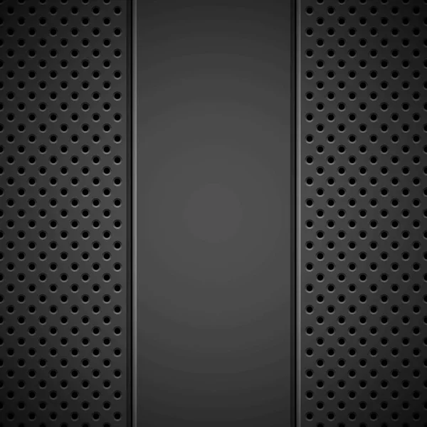 Arrière-plan noir avec motif perforé — Image vectorielle