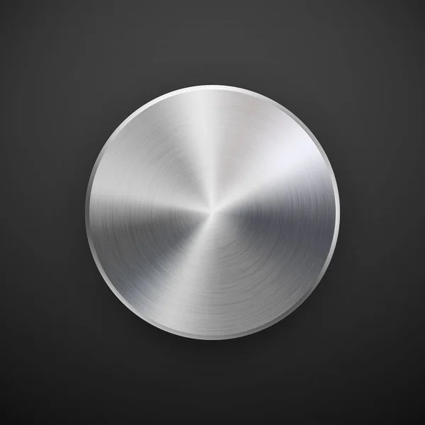 Distintivo cerchio metallico — Vettoriale Stock
