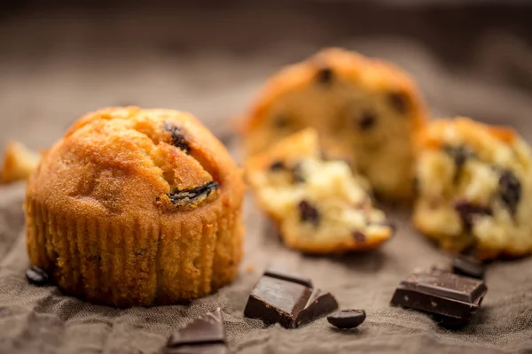 Pflaumenkuchen mit Schokolade — Stockfoto