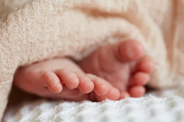 toe of newborn baby