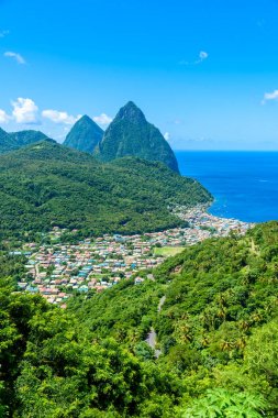 Saint Lucia, Caribbean sahne tropikal ve cennet peyzaj.