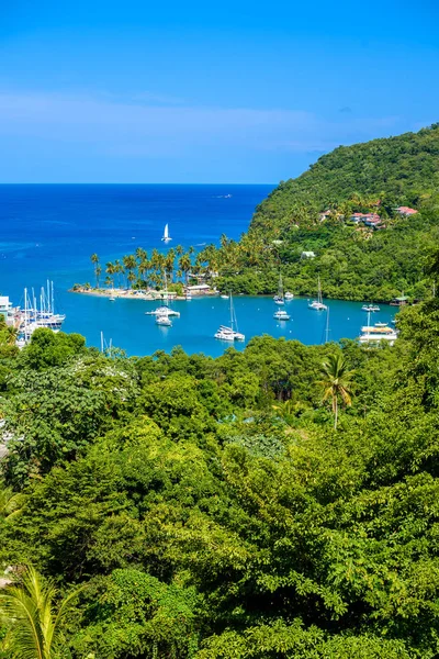 Marigot Bay Located West Coast Caribbean Island Lucia — Stock Photo, Image