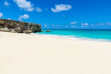 Cennet plaj Barbados Adası, alt Bay, Barbados, Karayip doğal görünümü.