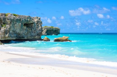 Cennet plaj Barbados Adası, alt Bay, Barbados, Karayip doğal görünümü.