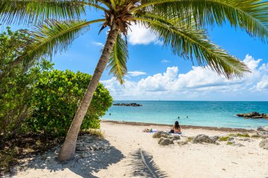 Rahat Paradise beach Park'ta Fort Zachary Taylor, Key West, Florida, ABD.