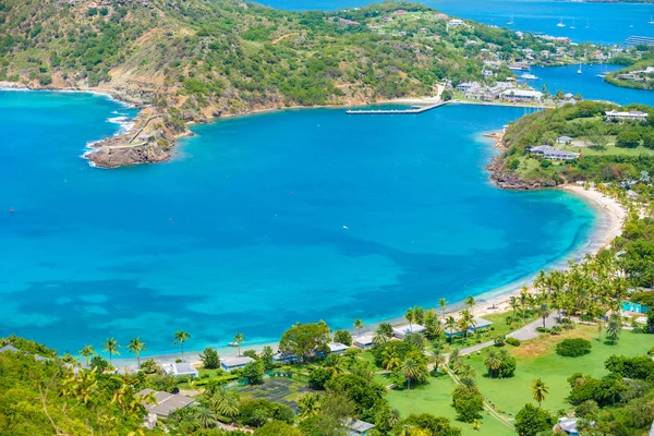 Vue Plage Galleon Depuis Shirley Heights Antigua Caraïbes — Photo