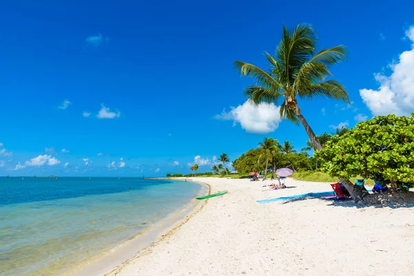 Personas Tomando Sol Sombrero Beach Florida Keys Marathon Florida —  Fotos de Stock