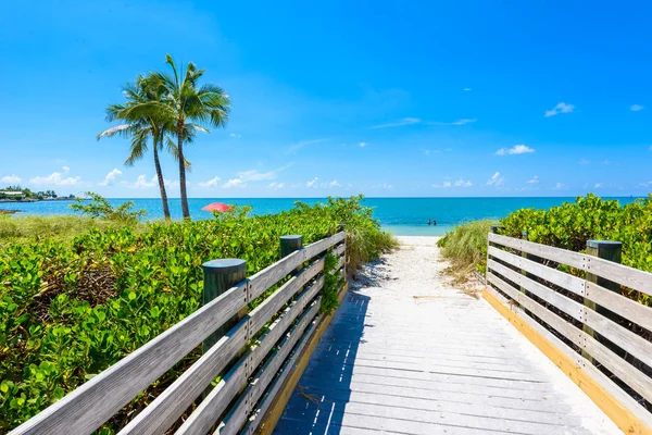 Träbro Som Leder Till Sombrero Beach Florida Keys Marathon Florida — Stockfoto