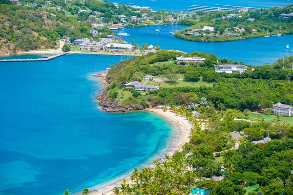 Vue Plage Galleon Depuis Shirley Heights Antigua Caraïbes — Photo