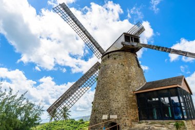 Alt görünümü Morgan Lewis değirmen: Barbados - son çalışma değirmen Adası 1727 yılında inşa edilmiş.