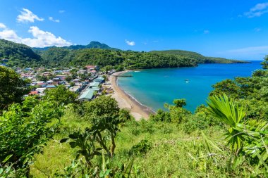 Anse la Raye - tropical beach on island of St. Lucia.