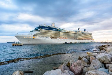 Closeup gemisi Curacao, Hollanda Antilleri.
