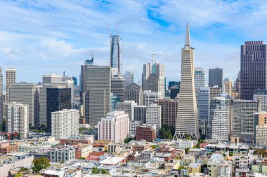 San Francisco Şehir, California, ABD binaların havadan görünümü.