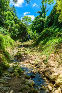 Drive-in volkan kükürt springs görünümünü Karayip Adası, St. Lucia üzerinde. 