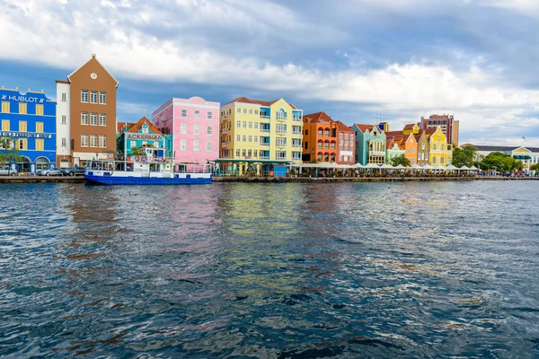 Colorful Buildings Willemstad Downtown Curacao Netherlands Antilles Caribbean — Stock Photo, Image