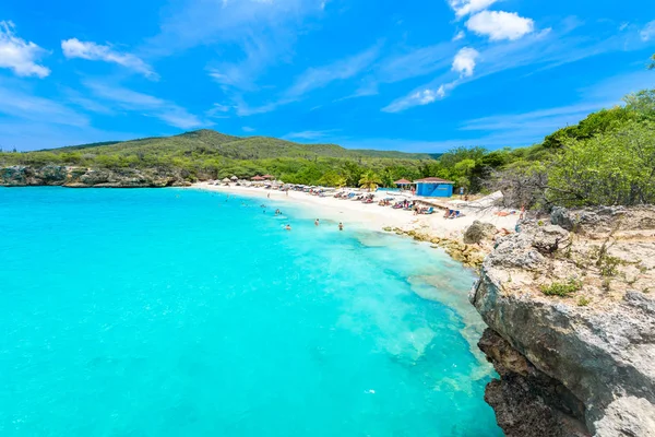 Grote Knip Playa Con Arena Blanca Agua Turquesa Curazao Antillas —  Fotos de Stock