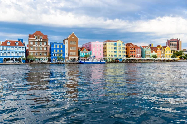Барвисті Будівель Віллемстаді Downtown Curacao Нідерландські Антильські Острови — стокове фото