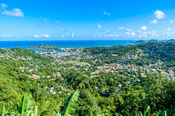 Castries, Saint Lucia - tropik sahil plaj Karayip Adası, St. Lucia üzerinde.
