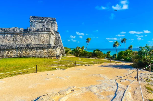 Mayan Ruins Tulumin Daytime Quintana Roo Mexico — Stock Photo, Image