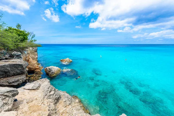 Grote Knip Strand Mit Weißem Sand Und Türkisfarbenem Wasser Curaçao — Stockfoto