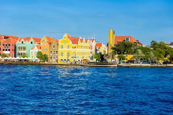 Барвисті Будівлі Місті Willemstad Downtown Curacao Нідерландські Антильські Острови Карибського — стокове фото