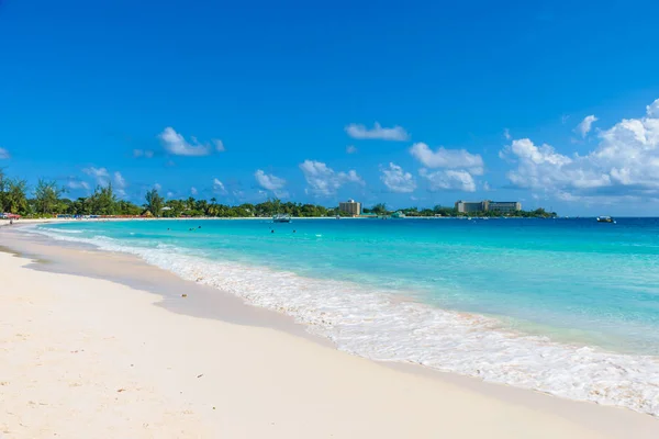 Hafenbeleuchtung Strand Der Carlisle Bay Tropischer Strand Auf Der Karibik — Stockfoto