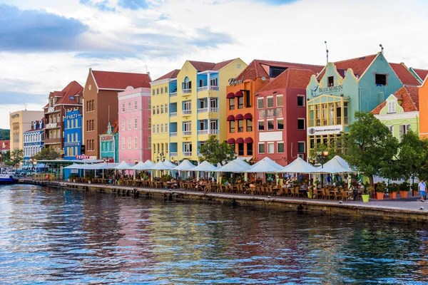 Барвисті Будівель Віллемстаді Downtown Curacao Нідерландські Антильські Острови — стокове фото