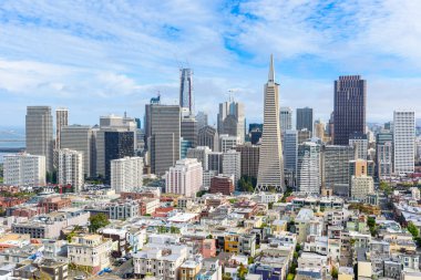 Panoramik manzarası ve San Francisco Şehir, California, ABD.