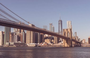 Aşağı Manhattan şehir, New York City, Amerika Birleşik Devletleri Panoraması