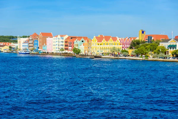 Барвисті Будівлі Місті Willemstad Downtown Curacao Нідерландські Антильські Острови Карибського — стокове фото