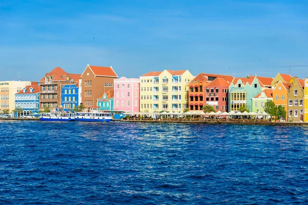 Kleurrijk Gebouwen Willemstad Centrum Curacao Nederlandse Antillen — Stockfoto