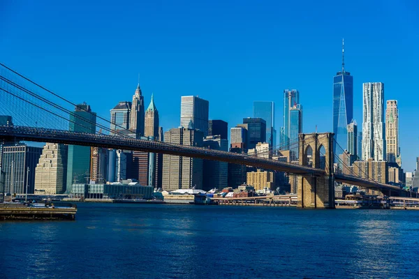 Panorama Miasta Dolny Manhattan New York City Stany Zjednoczone Ameryki — Zdjęcie stockowe